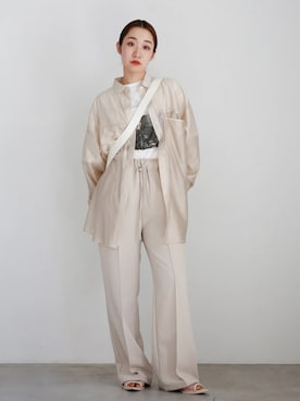 「select MOCA by son（セレクトモカバイソン）のアイテム（Tシャツ/カットソー）」を使った、SELECT MOCA SNAPさん（レディース・162cm）の夏コーディネート