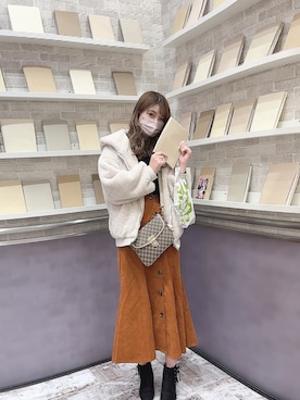 「ショッピング」｜「アイテム（ジャケット/アウター）」を使った、Sachan‪‪❤︎‬さん（レディース・158cm）の冬コーディネート