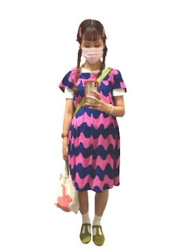 Marimekko マリメッコ のワンピース ピンク系 を使った人気ファッションコーディネート Wear