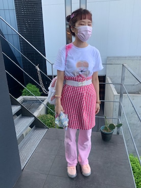 「handmade」｜「アイテム（スウェットパンツ）」を使った、のののさん（レディース・159cm）の夏コーディネート