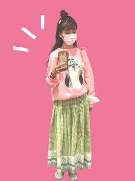 「犬スウェット」｜のののさん（レディース・159cm）の秋コーディネート