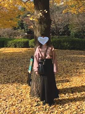 「koe（コエ）のアイテム（スウェット）」を使った、kokoさん（レディース・153cm）の秋コーディネート