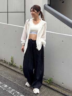 「アイテム（スポーツブラ）」を使った、ちゃやかさん（レディース・167cm）の夏コーディネート