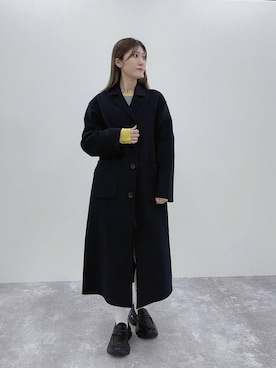 「アイテム（チェスターコート）」を使った、ちゃやかさん（レディース・167cm）の秋コーディネート