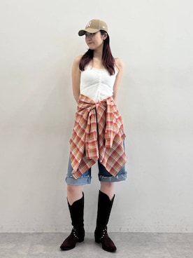 「JEANASIS（ジーナシス）のアイテム（パンツ）」を使った、ちゃやかさん（レディース・168cm）の春コーディネート