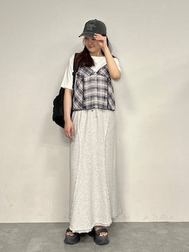 「JEANASIS（ジーナシス）のアイテム（キャップ）」を使った、ちゃやかさん（レディース・168cm）の春コーディネート