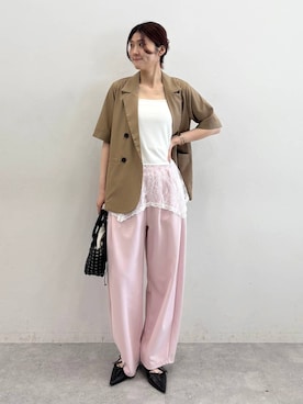 「JEANASIS（ジーナシス）のアイテム（ジャケット/アウター）」を使った、ちゃやかさん（レディース・168cm）の春コーディネート