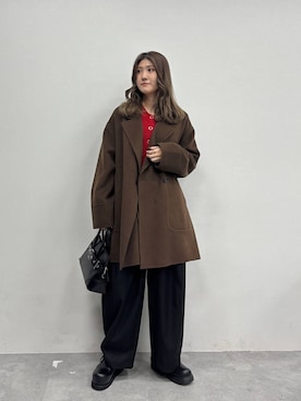 「アイテム（ピーコート）」を使った、ちゃやかさん（レディース・168cm・20代）の秋コーディネート