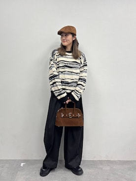 「アイテム（ハンチング/ベレー帽）」を使った、ちゃやかさん（レディース・168cm・20代）の秋コーディネート