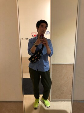 「NIKE(ナイキ)のアイテム(ショルダーバッグ)」を使った、FUMIAKIさん(メンズ・175cm)の夏コーディネート