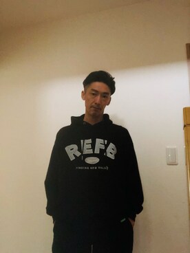 「Right-on（ライトオン）のアイテム（パーカー）」を使った、FUMIAKIさん（メンズ・175cm）の秋コーディネート