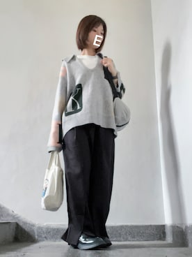 「アイテム（リング）」を使った、Eveさん（レディース・160cm）の秋コーディネート