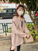 2022AWカタログ掲載アイテム】BIG衿メランジニット(ニット/セーター