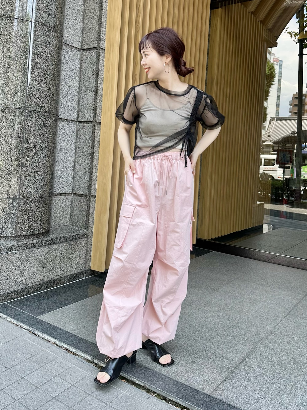 Kastaneのカーゴパンツ（ピンク系）を使った人気ファッション