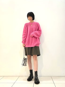 「marco masi（マルコマージ）のMARCO MASI　ZEBRA MINIBAG（ショルダーバッグ）」を使った、eriさん（レディース・166cm）の秋コーディネート