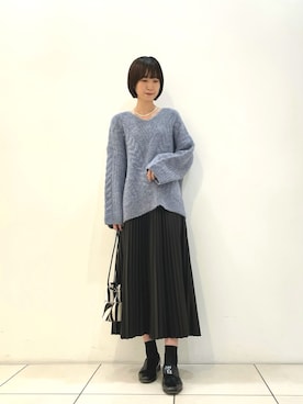 「marco masi（マルコマージ）のMARCO MASI　ZEBRA MINIBAG（ショルダーバッグ）」を使った、eriさん（レディース・166cm）の秋コーディネート