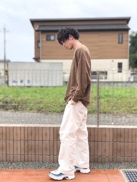 「NANO universe（ナノユニバース）のアイテム（スウェット）」を使った、がーしーさん（メンズ・176cm）の秋コーディネート