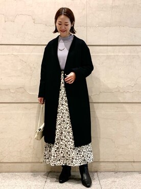 「ラベンダー」｜「アイテム（その他アウター）」を使った、k..さん（レディース・157cm）の冬コーディネート