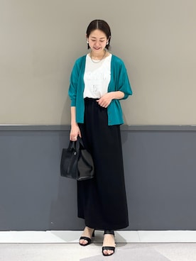 「YECCA VECCA（イェッカヴェッカ）のアイテム（スカート）」を使った、k..さん（レディース・157cm）の夏コーディネート