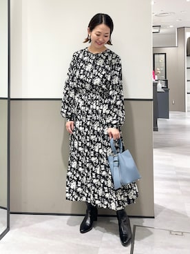 「YECCA VECCA（イェッカヴェッカ）のアイテム（ワンピース/ドレス）」を使った、k..さん（レディース・157cm）の秋コーディネート