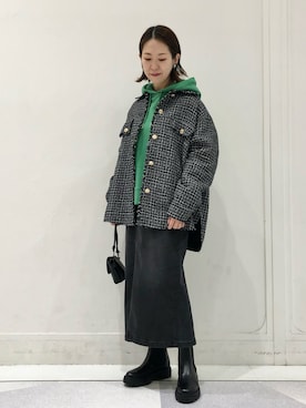 「Editt by YECCA VECCA（エディットバイイェッカヴェッカ）のアイテム（その他アウター）」を使った、k..さん（レディース・157cm）の秋コーディネート