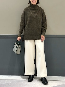 「YECCA VECCA（イェッカヴェッカ）のアイテム（トートバッグ）」を使った、k..さん（レディース・157cm）の冬コーディネート