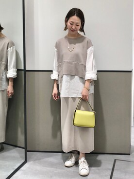 「YECCA VECCA（イェッカヴェッカ）のアイテム（トートバッグ）」を使った、k..さん（レディース・157cm）の春コーディネート