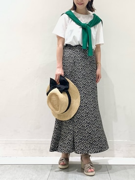 「YECCA VECCA（イェッカヴェッカ）のアイテム（帽子）」を使った、k..さん（レディース・157cm）の春コーディネート