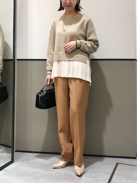 「保護者会」｜k..さん（レディース・157cm）の冬コーディネート