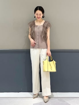 「キレイめコーデ」｜「アイテム（ハンドバッグ）」を使った、k..さん（レディース・157cm）の夏コーディネート