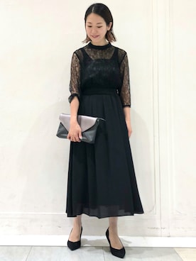 「お宮参り」｜「アイテム（ワンピース/ドレス）」を使った、k..さん（レディース・156cm）の夏コーディネート