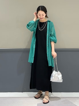 「YECCA VECCA（イェッカヴェッカ）のアイテム（ワンピース/ドレス）」を使った、k..さん（レディース・157cm）の夏コーディネート