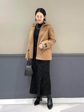 「ラメ」｜「アイテム（その他アウター）」を使った、k..さん（レディース・157cm）の秋コーディネート