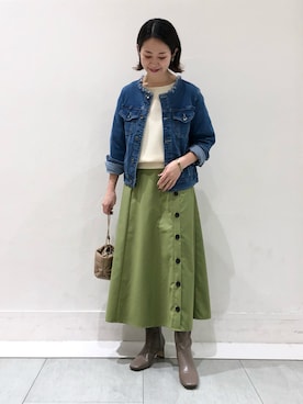 「YECCA VECCA（イェッカヴェッカ）のアイテム」を使った、k..さん（レディース・157cm）の冬コーディネート