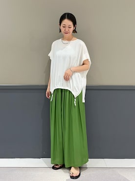 「YECCA VECCA（イェッカヴェッカ）のアイテム（パンツ）」を使った、k..さん（レディース・157cm）の夏コーディネート