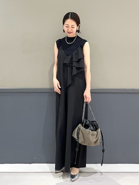 「アイテム（つなぎ/オールインワン）」を使った、k..さん（レディース・157cm）の夏コーディネート