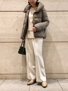 「レイヤード風」｜「アイテム（ジャケット/アウター）」を使った、k..さん（レディース・157cm）の冬コーディネート