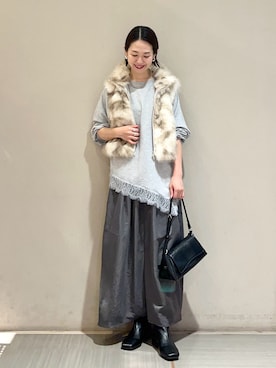 「Green　Parks（グリーンパークス）のアイテム（Tシャツ/カットソー）」を使った、k..さん（レディース・157cm）の秋コーディネート