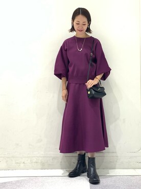 「YECCA VECCA（イェッカヴェッカ）のアイテム（カーディガン/ボレロ）」を使った、k..さん（レディース・157cm）の秋コーディネート