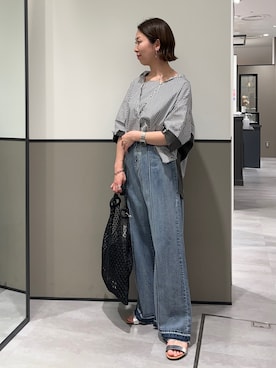 「YECCA VECCA（イェッカヴェッカ）のアイテム」を使った、k..さん（レディース・157cm）の春コーディネート