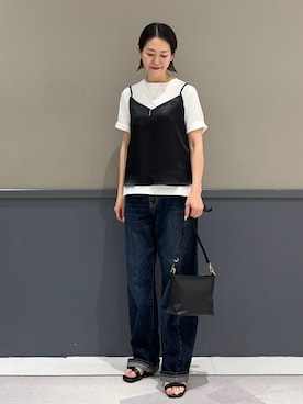 「YECCA VECCA（イェッカヴェッカ）のアイテム（パンツ）」を使った、k..さん（レディース・157cm）の春コーディネート