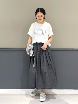 「YECCA VECCA（イェッカヴェッカ）のアイテム（スカート）」を使った、k..さん（レディース・157cm）の夏コーディネート