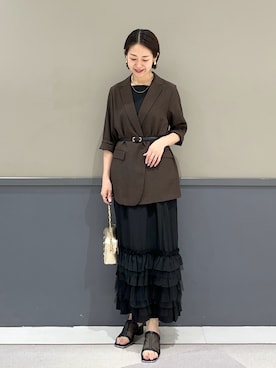 「アイテム（テーラードジャケット）」を使った、k..さん（レディース・157cm）の夏コーディネート
