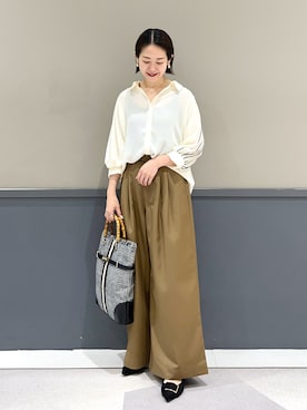 「アイテム（トートバッグ）」を使った、k..さん（レディース・157cm）の夏コーディネート