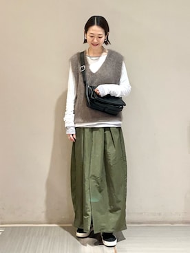 「Green　Parks（グリーンパークス）のアイテム（Tシャツ/カットソー）」を使った、k..さん（レディース・157cm）の秋コーディネート