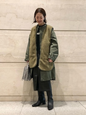 「Editt by YECCA VECCA（エディットバイイェッカヴェッカ）のアイテム」を使った、k..さん（レディース・157cm）の冬コーディネート