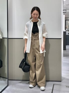 「Editt by YECCA VECCA（エディットバイイェッカヴェッカ）のアイテム（オールインワン・サロペット）」を使った、k..さん（レディース・157cm）の春コーディネート
