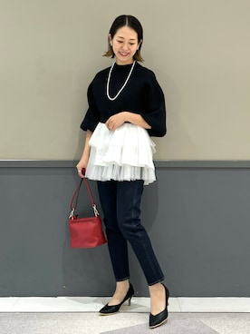 「重ね着ベストシーズン」｜「アイテム（パンプス）」を使った、k..さん（レディース・157cm）の秋コーディネート