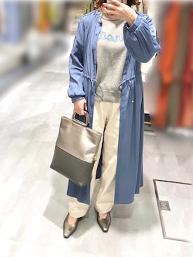 「ロゴニット」｜「アイテム（ワンピース/ドレス）」を使った、k..さん（レディース・157cm）の冬コーディネート