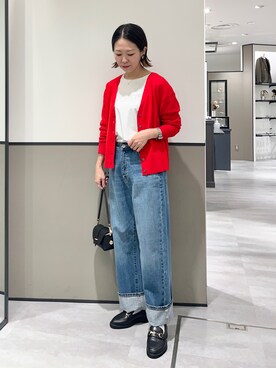 「YECCA VECCA（イェッカヴェッカ）のアイテム（カーディガン/ボレロ）」を使った、k..さん（レディース・157cm）の秋コーディネート